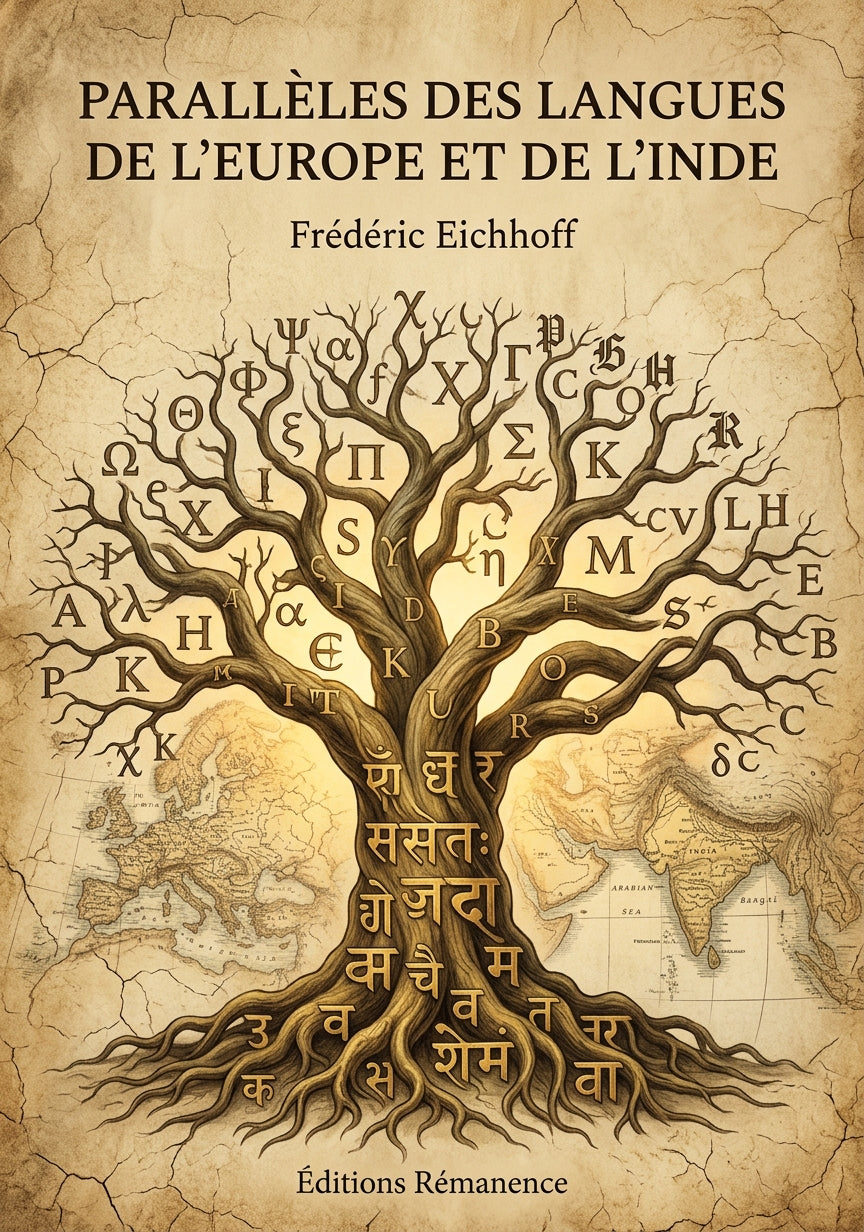 Livre Parallèles des langues de l’Europe et de l’Inde par Frédéric Eichhoff - Couverture - Editions Remanence