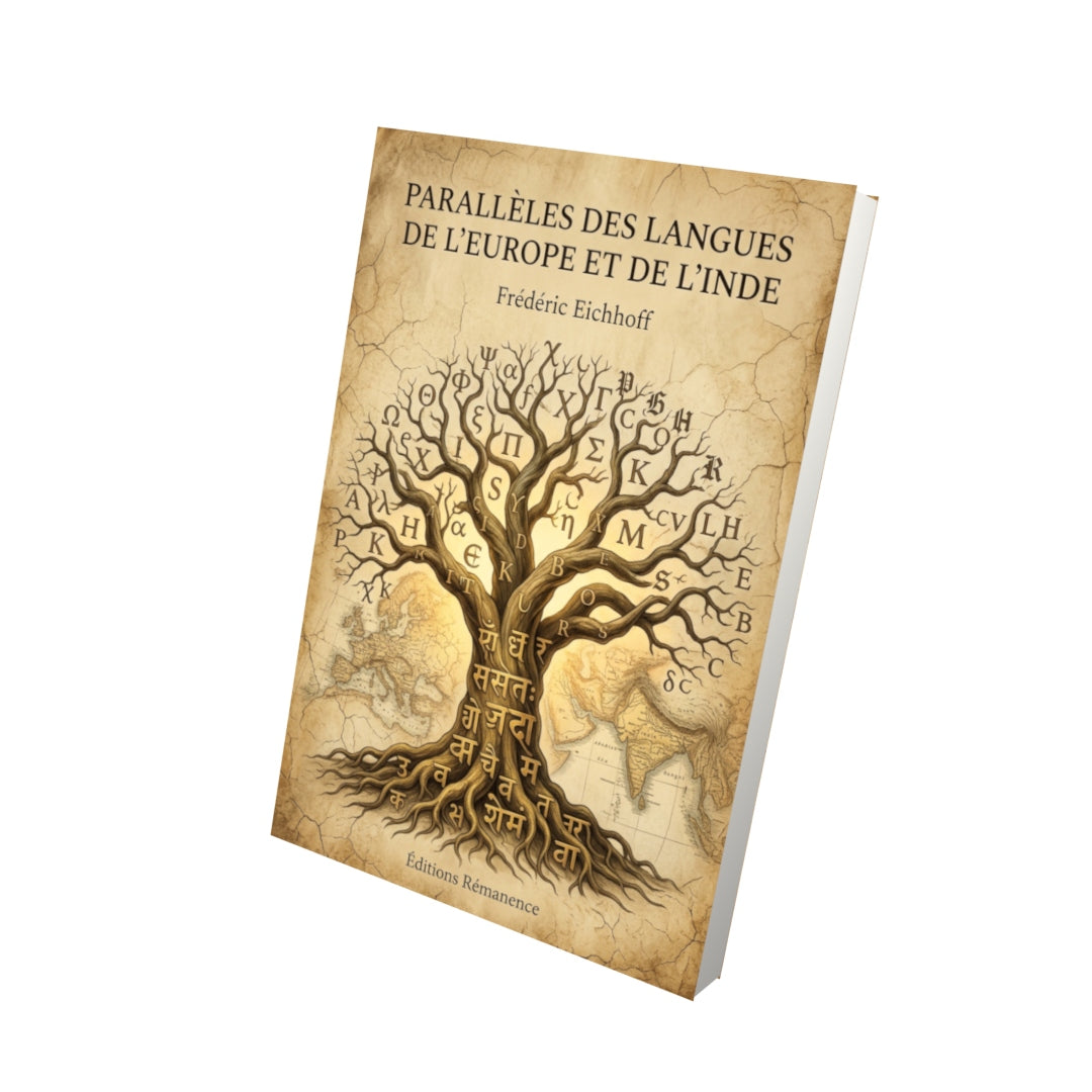 Livre Parallèles des langues de l’Europe et de l’Inde par Frédéric Eichhoff - Vue 3D - Editions Remanence
