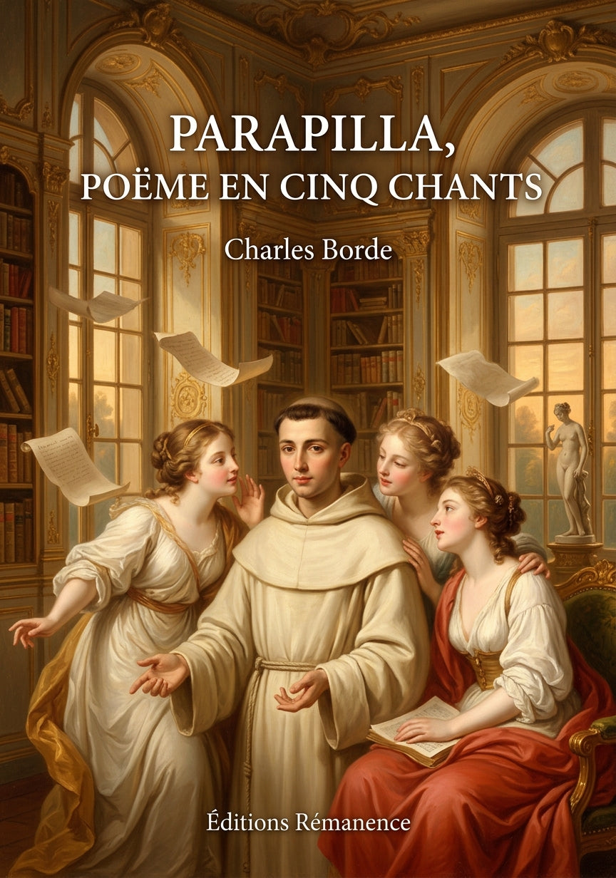 Livre Parapilla, poëme en cinq chants par Charles Borde - Couverture - Editions Remanence