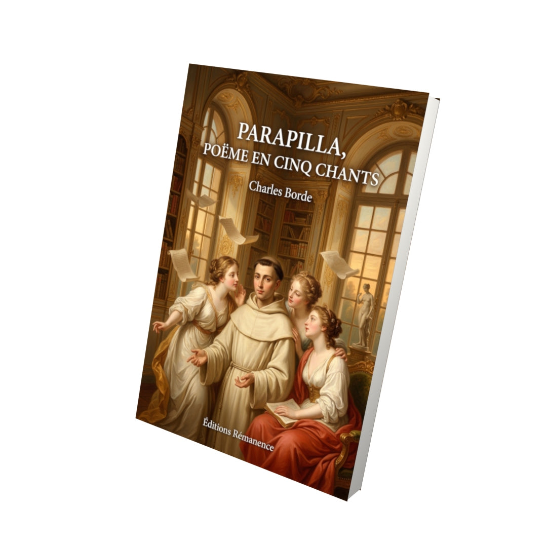 Livre Parapilla, poëme en cinq chants par Charles Borde - Vue 3D - Editions Remanence