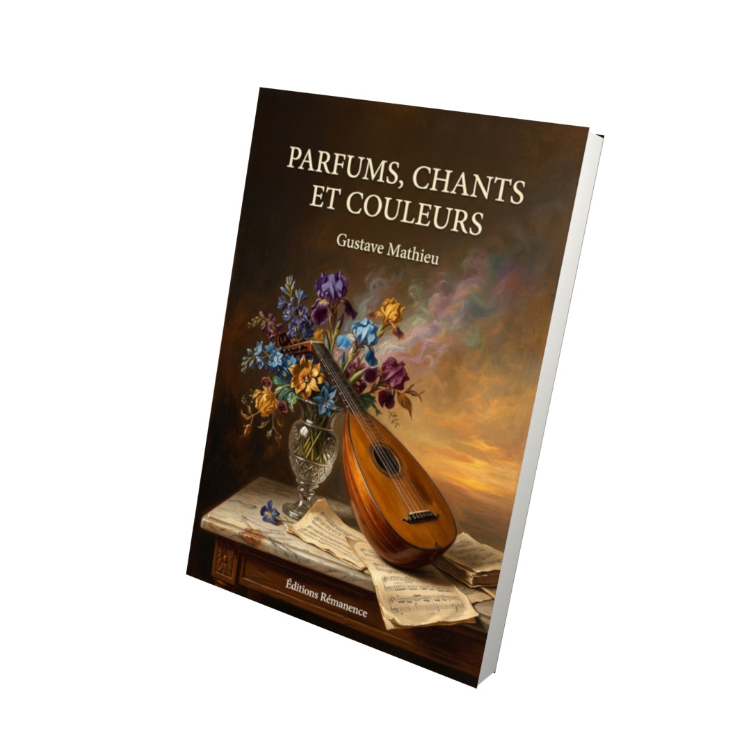 Livre Parfums, Chants et Couleurs par Gustave Mathieu - Vue 3D - Editions Remanence