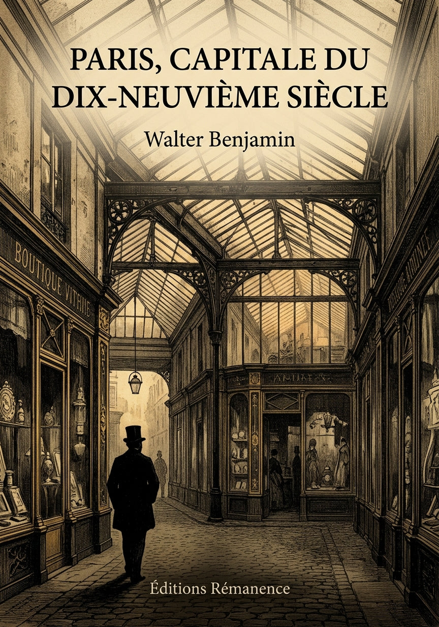 Livre Paris, capitale du dix-neuvième siècle par Walter Benjamin - Couverture - Editions Remanence