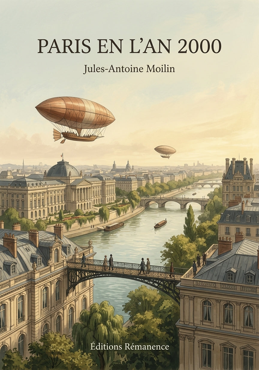 Livre Paris en l’an 2000 par Jules-Antoine Moilin - Couverture - Editions Remanence
