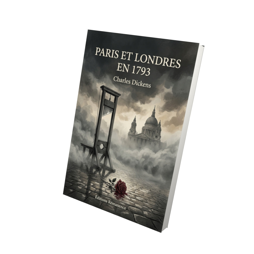 Livre Paris et Londres en 1793 par Charles Dickens - Vue 3D - Editions Remanence