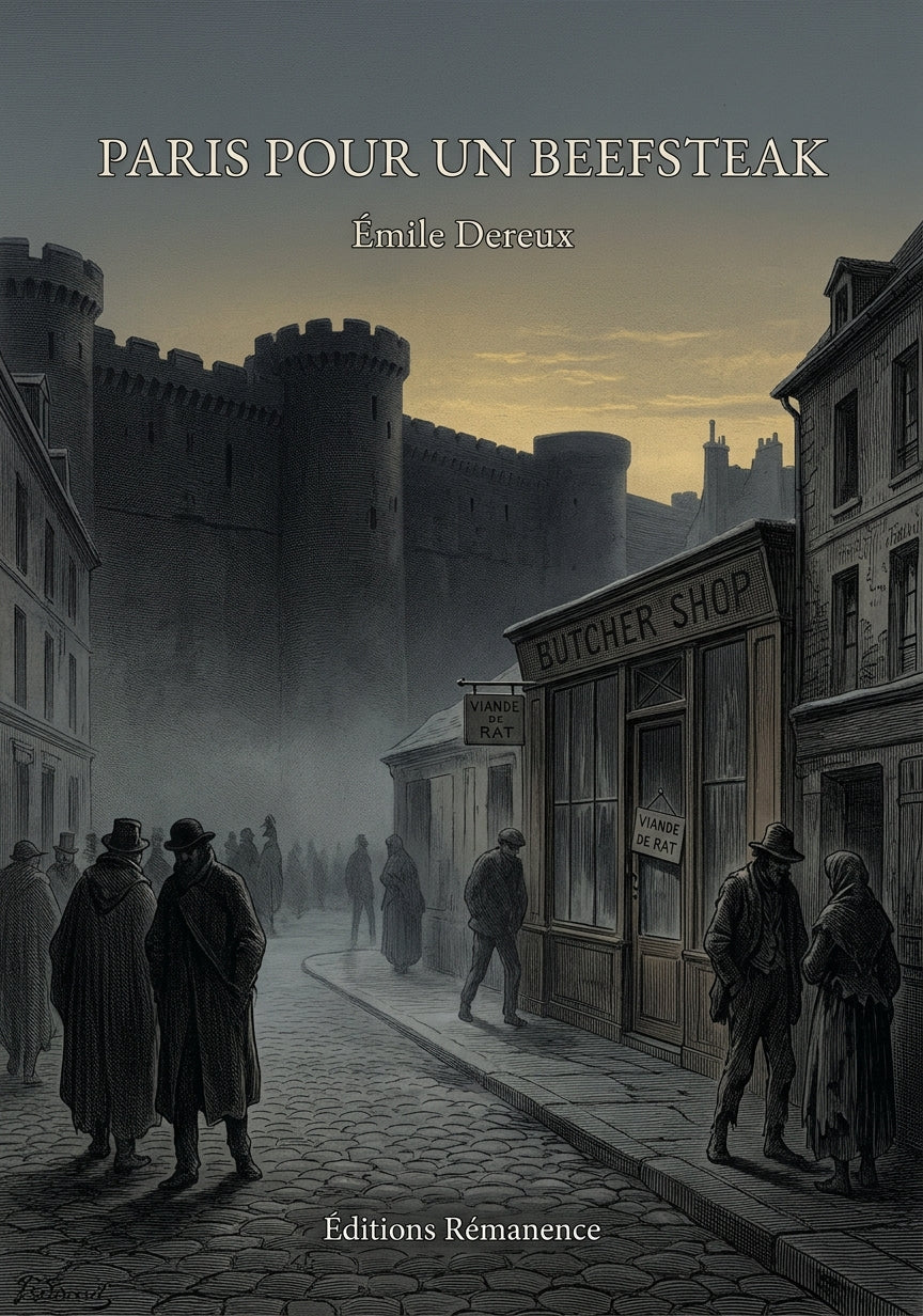 Livre Paris pour un beefsteak par Émile Dereux - Couverture - Editions Remanence