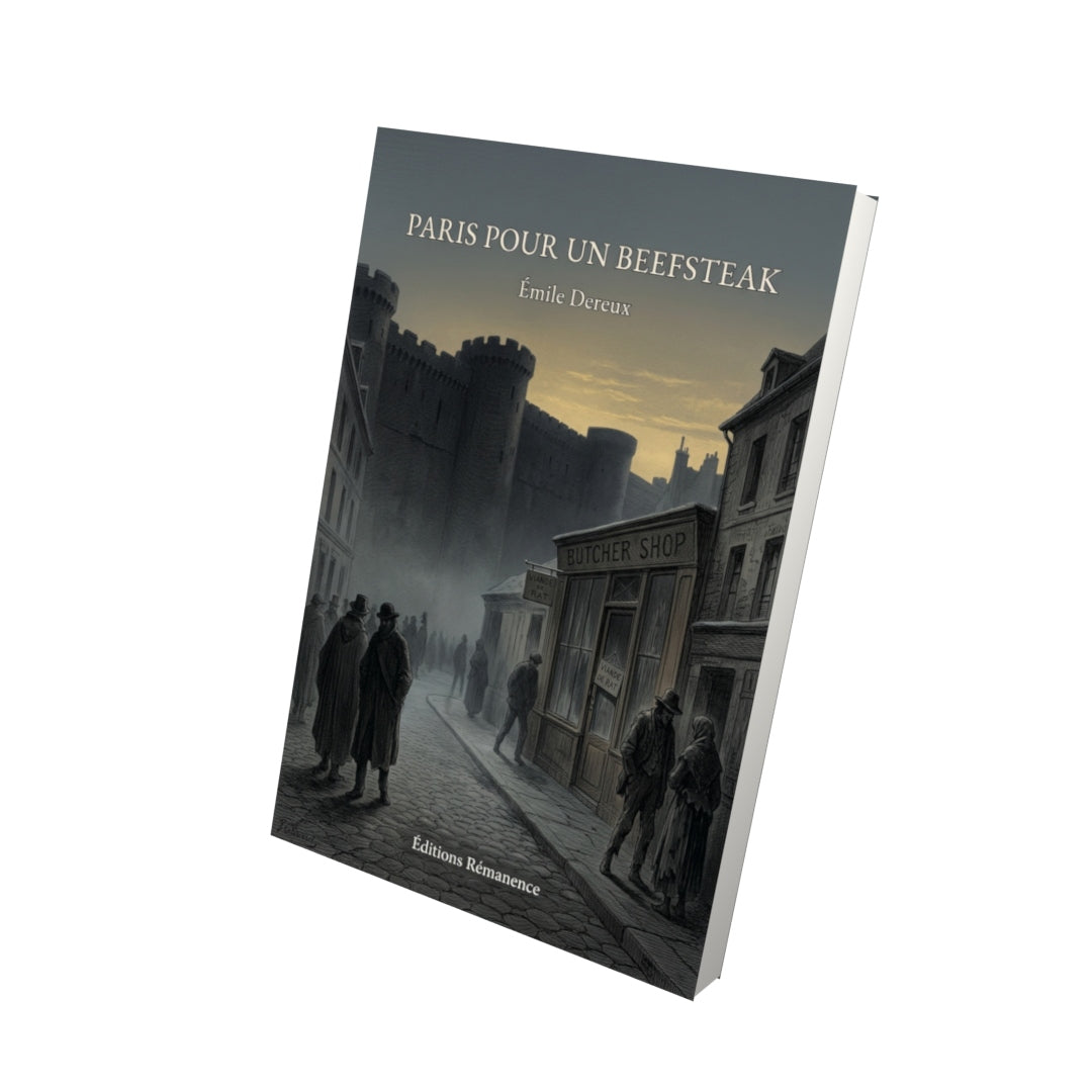 Livre Paris pour un beefsteak par Émile Dereux - Vue 3D - Editions Remanence
