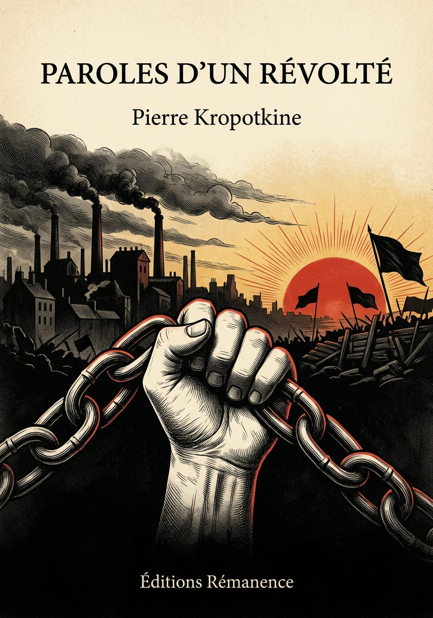Livre Paroles d’un révolté par Pierre Kropotkine - Couverture - Editions Remanence