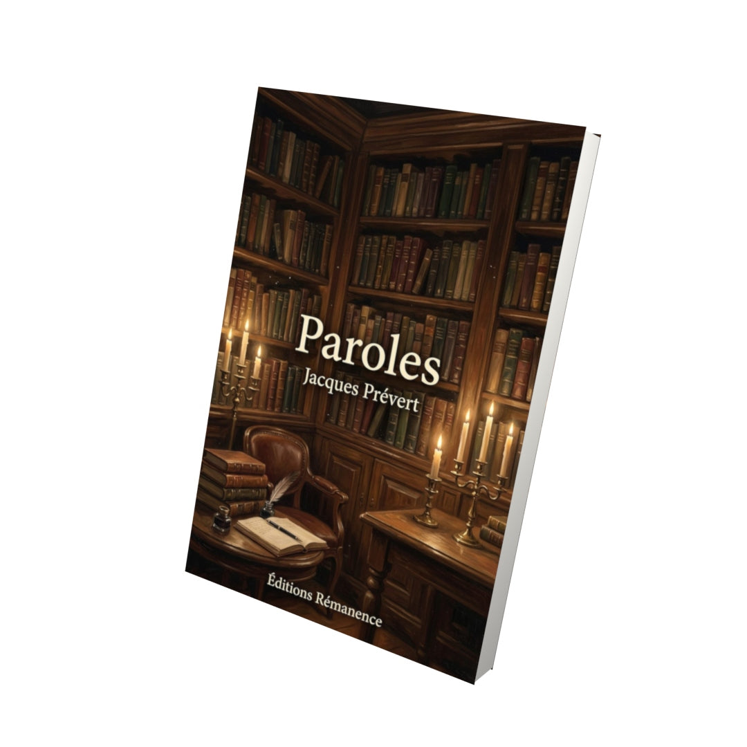 Livre Paroles – Jacques Prévert - Vue 3D - Editions Remanence