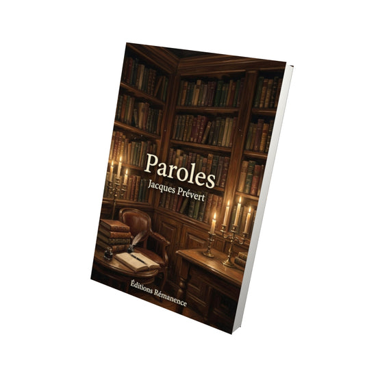 Livre Paroles – Jacques Prévert - Vue 3D - Editions Remanence