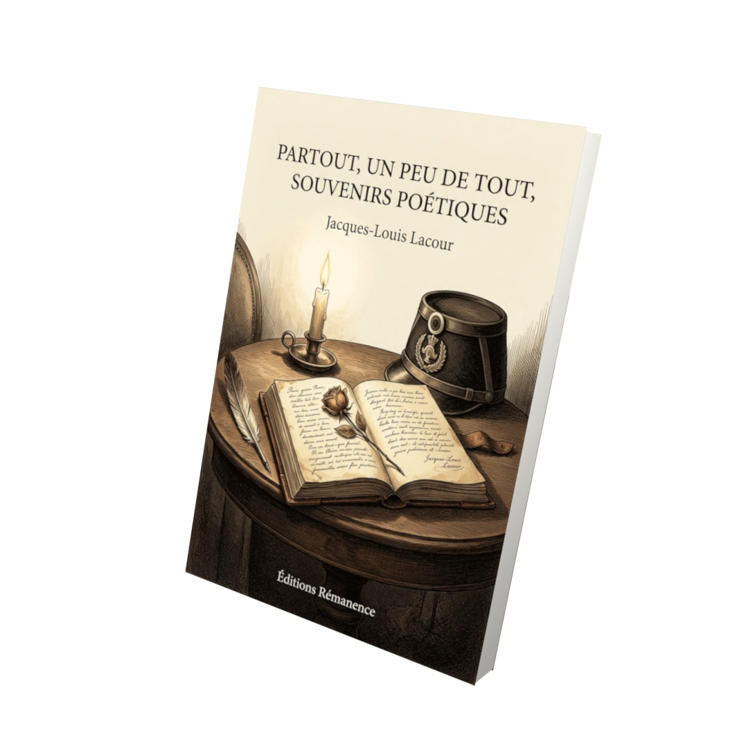 Livre Partout, un peu de tout, souvenirs poétiques par Jacques-Louis Lacour - Vue 3D - Editions Remanence