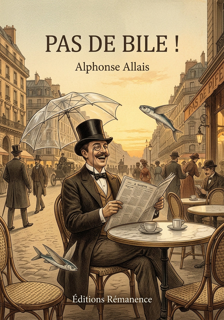 Livre Pas de bile ! par Alphonse Allais - Couverture - Editions Remanence