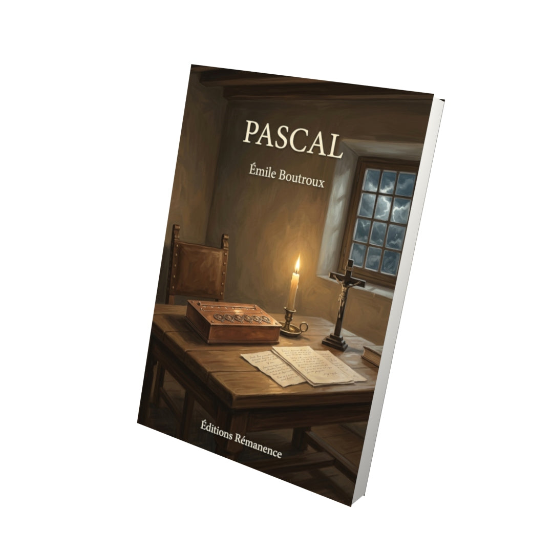 Livre Pascal par Émile Boutroux - Vue 3D - Editions Remanence
