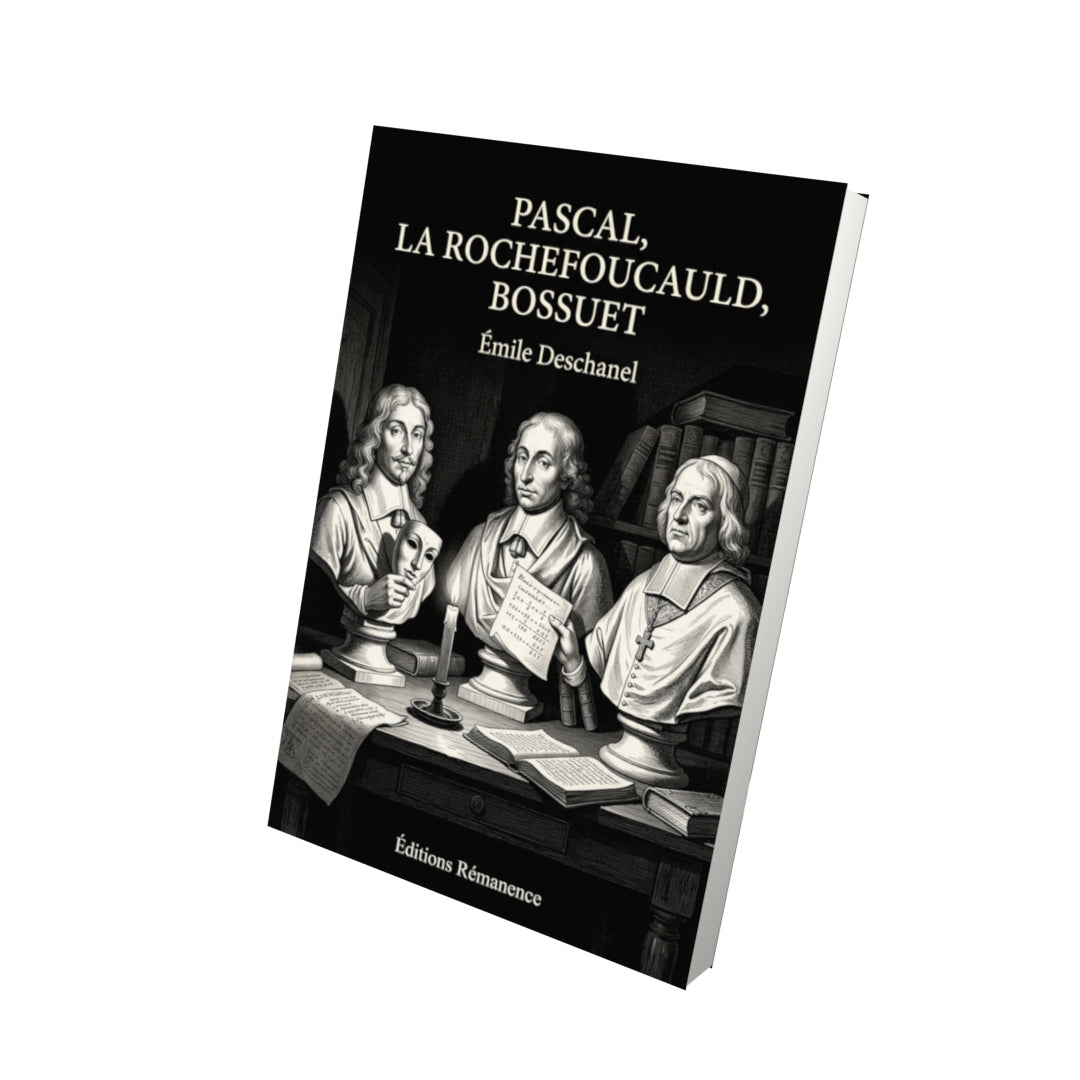 Livre Pascal, La Rochefoucauld, Bossuet par Émile Deschanel - Vue 3D - Editions Remanence