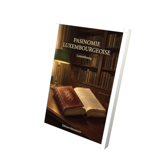 Livre Pasinomie luxembourgeoise par Luxembourg - Vue 3D - Editions Remanence