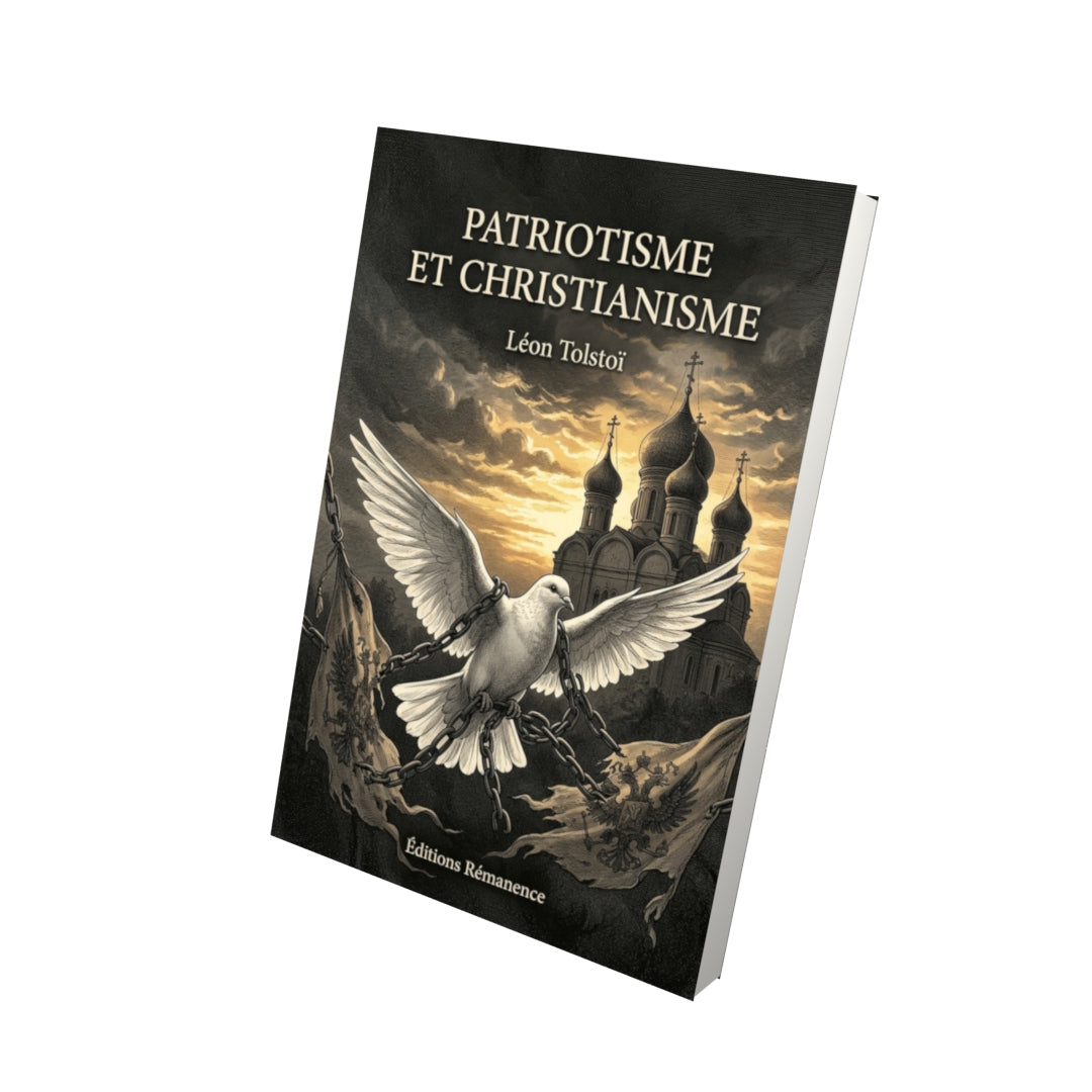 Livre Patriotisme et christianisme par Léon Tolstoï - Vue 3D - Editions Remanence