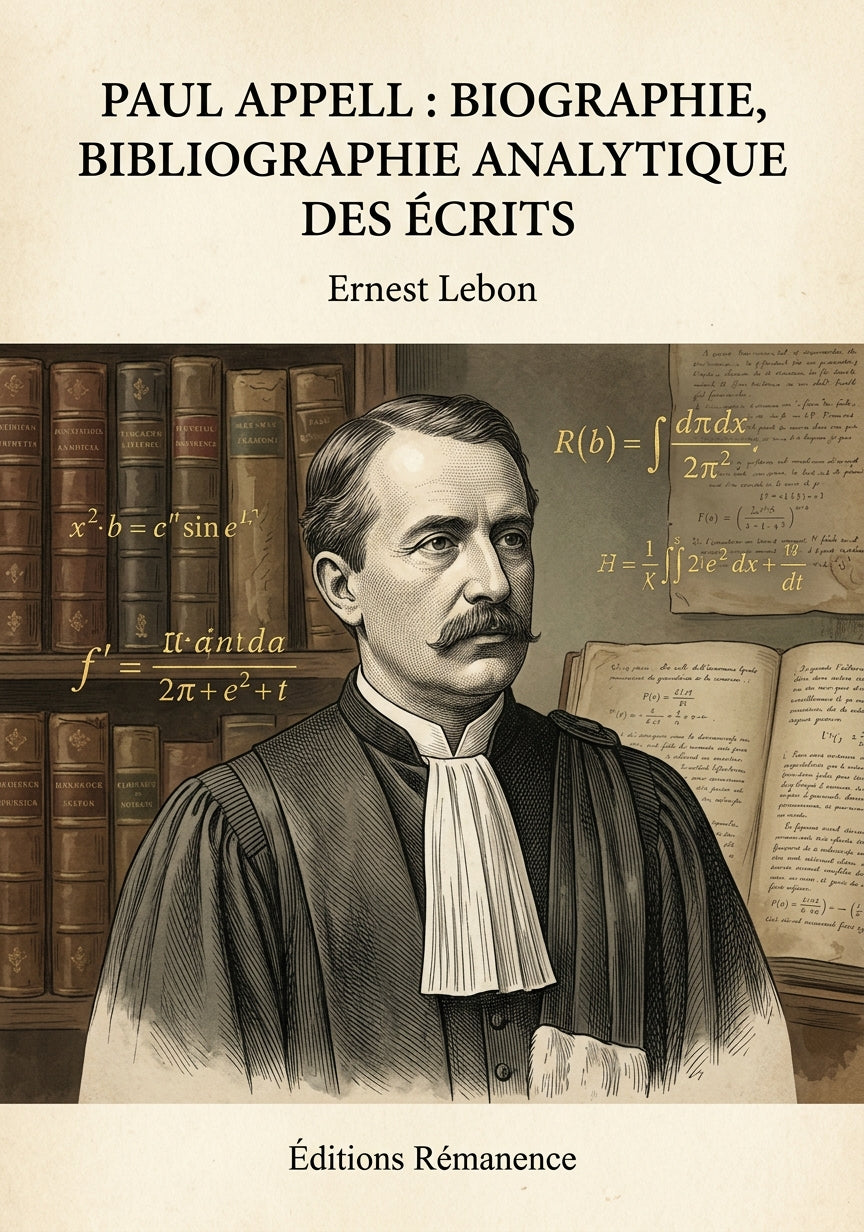 Paul Appell : Biographie, Bibliographie Analytique des Écrits - Ernest Lebon (Couverture)