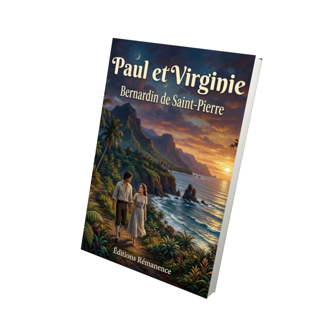 Livre Paul et Virginie - Jacques-Henri Bernardin de Saint-Pierre - Vue 3D - Editions Remanence