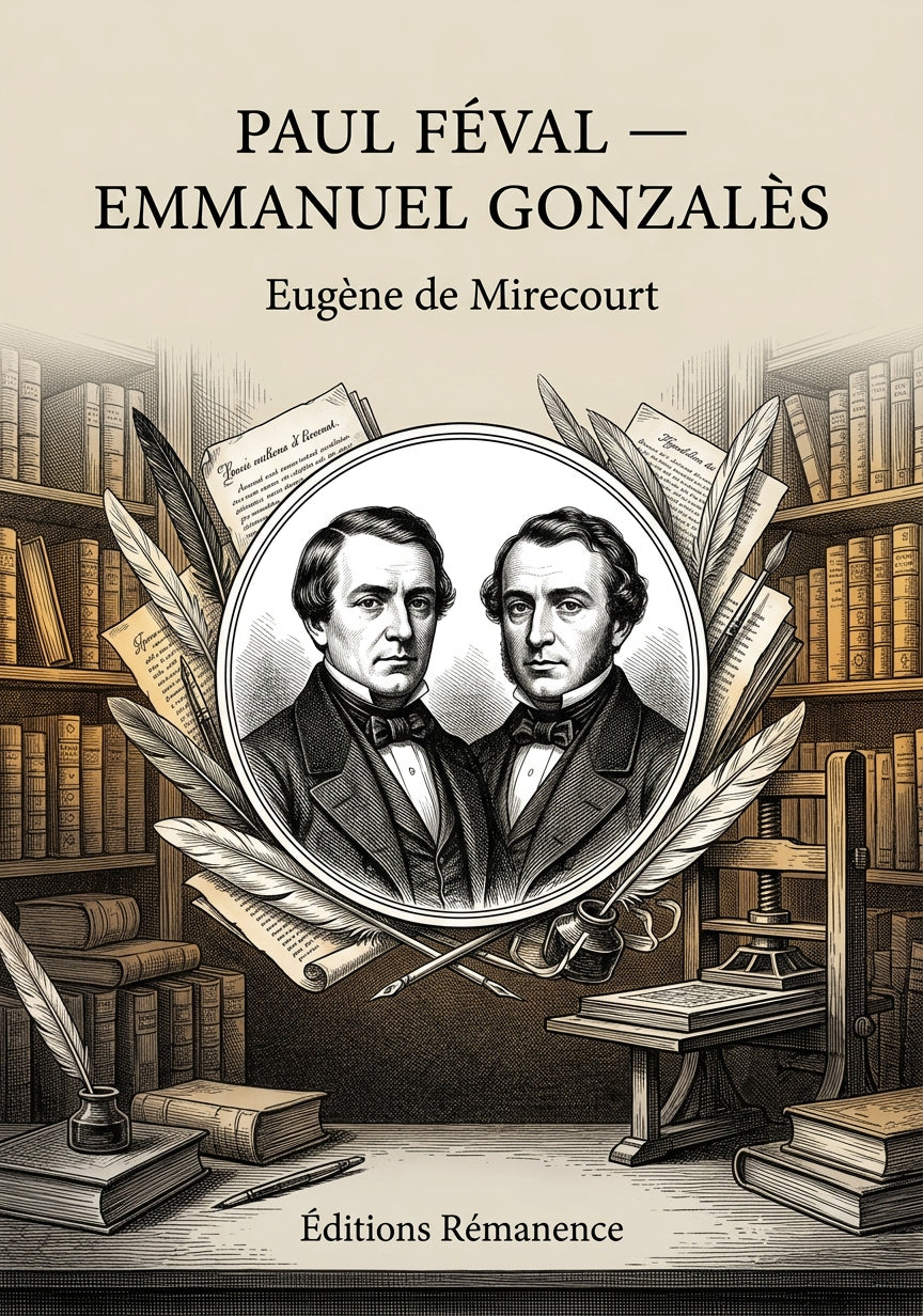 Livre Paul Féval — Emmanuel Gonzalès par Eugène de Mirecourt - Couverture - Editions Remanence