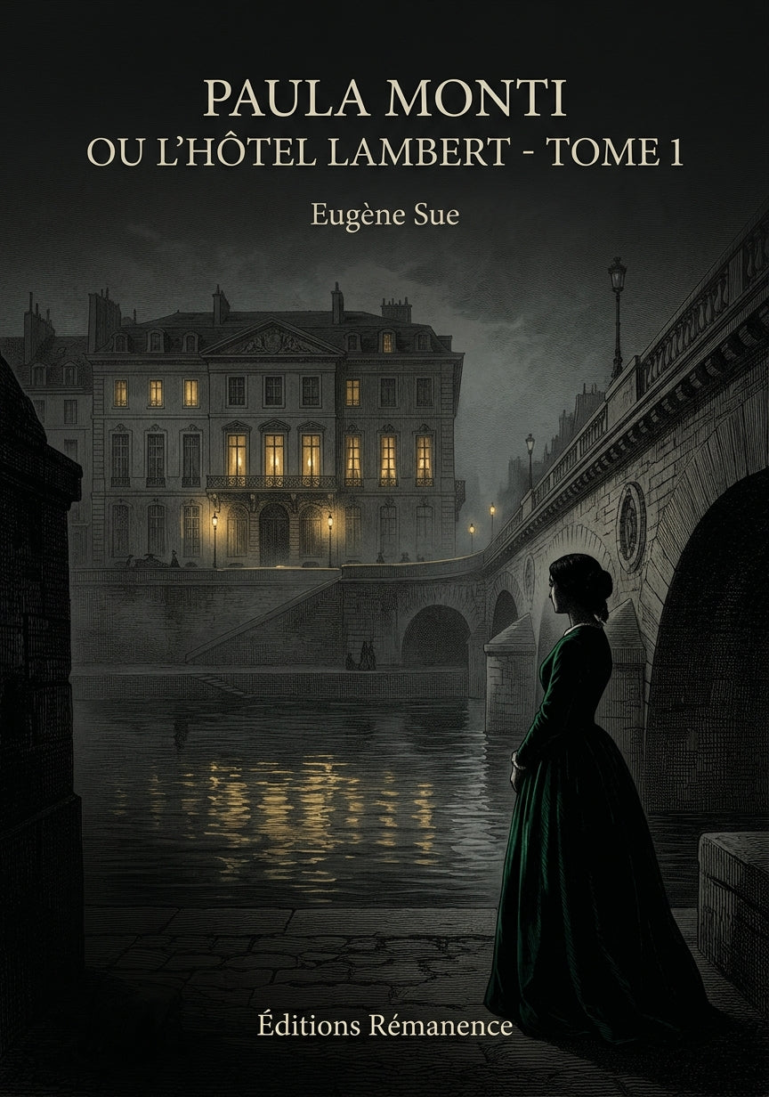 Livre Paula Monti ou l’Hôtel Lambert - Tome 1 par Eugène Sue - Couverture - Editions Remanence
