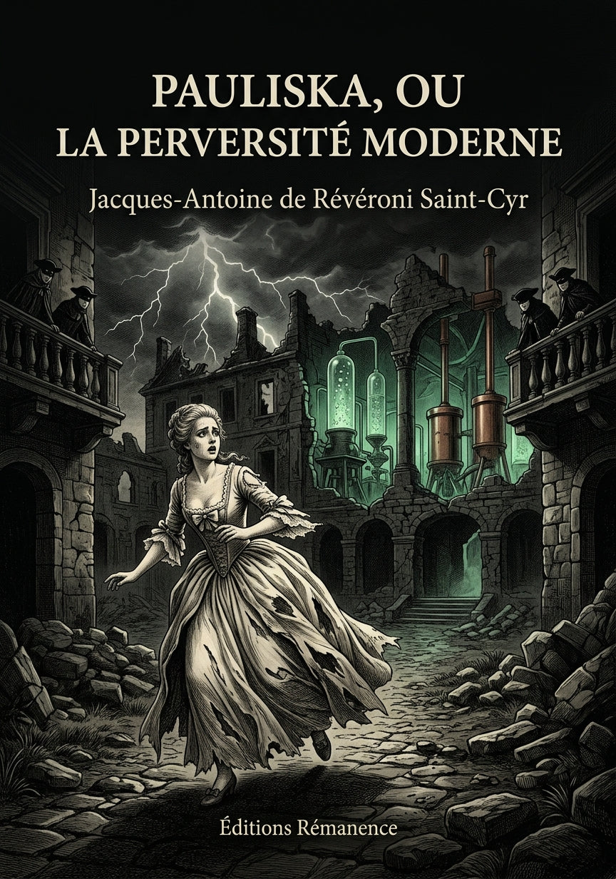 Livre Pauliska, ou la Perversité moderne par Jacques-Antoine de Révéroni Saint-Cyr - Couverture - Editions Remanence
