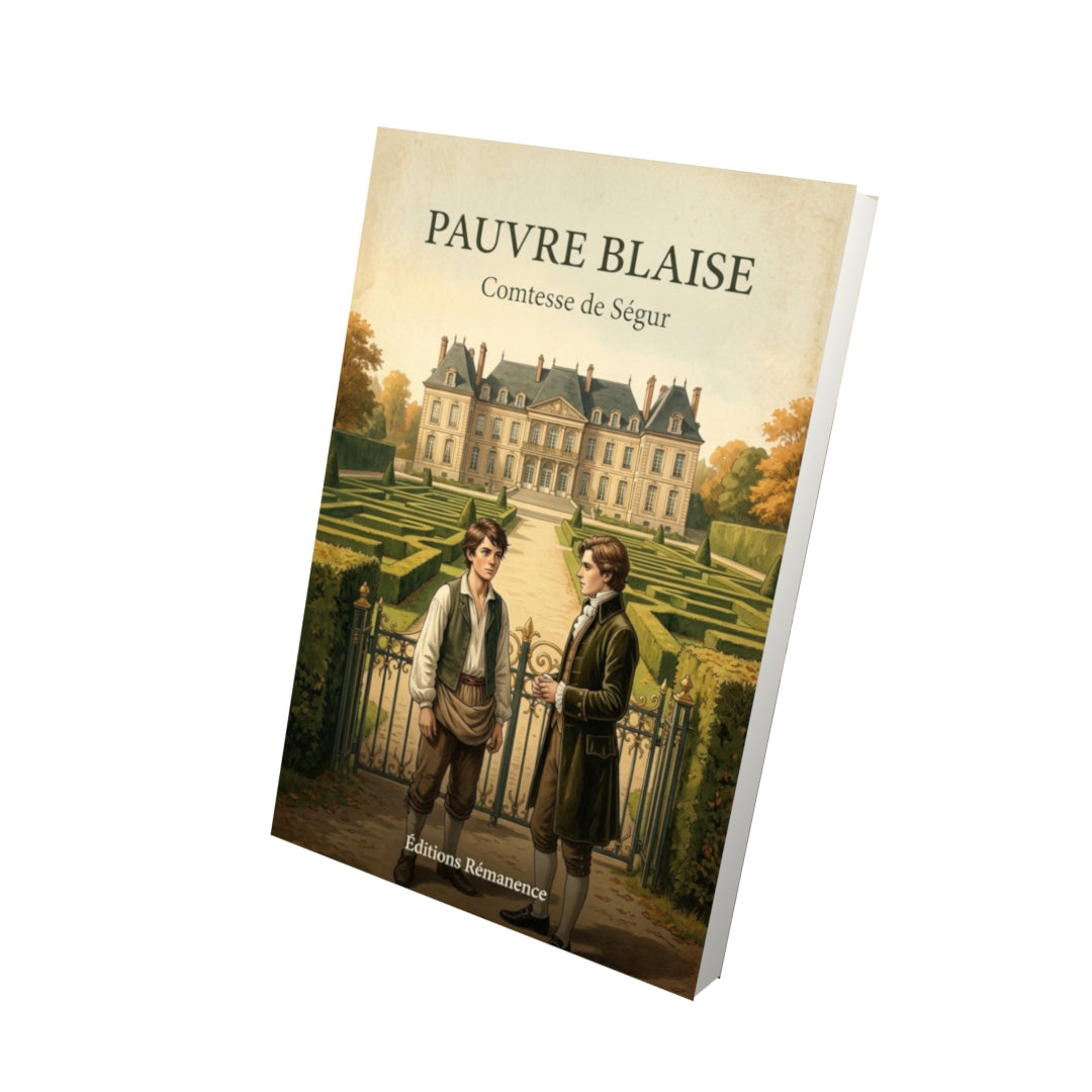 Livre Pauvre Blaise - Comtesse de Ségur - Vue 3D - Editions Remanence