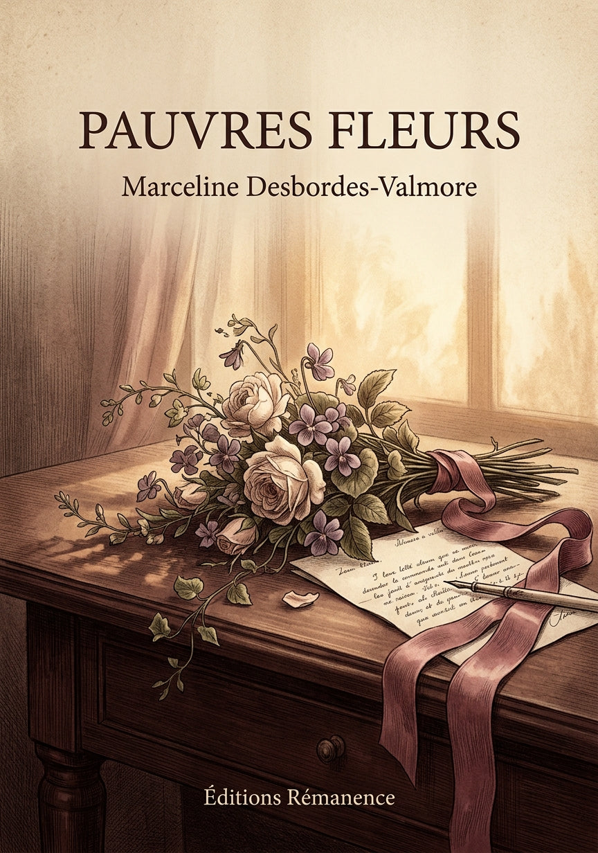 Livre Pauvres fleurs par Marceline Desbordes-Valmore - Couverture - Editions Remanence