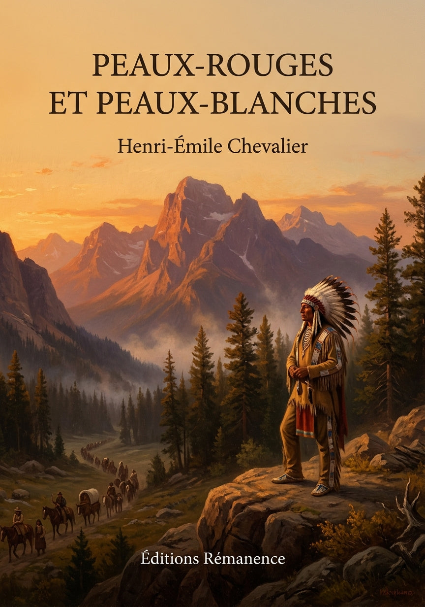 Livre Peaux-Rouges et Peaux-Blanches par Henri-Émile Chevalier - Couverture - Editions Remanence