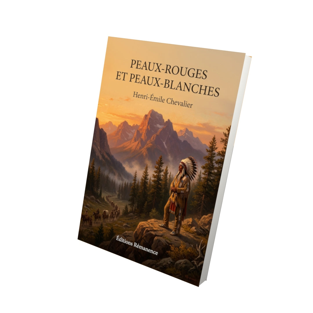 Livre Peaux-Rouges et Peaux-Blanches par Henri-Émile Chevalier - Vue 3D - Editions Remanence