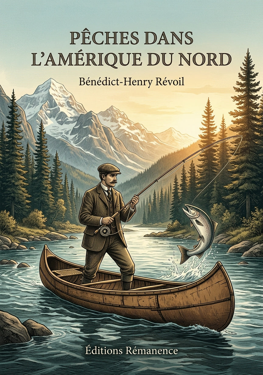 Livre Pêches dans l’Amérique du nord par Bénédict-Henry Révoil - Couverture - Editions Remanence