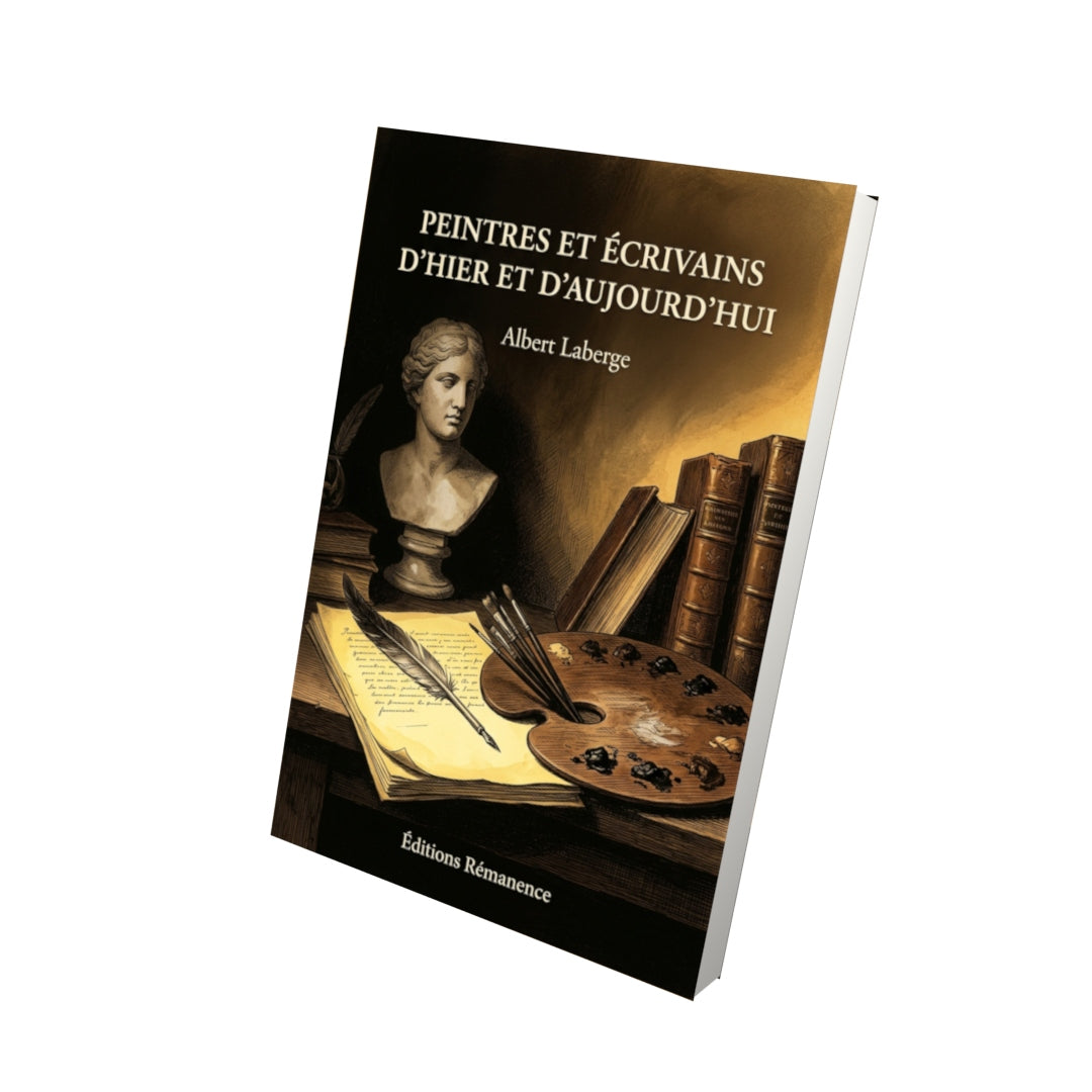 Livre Peintres et écrivains d’hier et d’aujourd’hui par Albert Laberge - Vue 3D - Editions Remanence