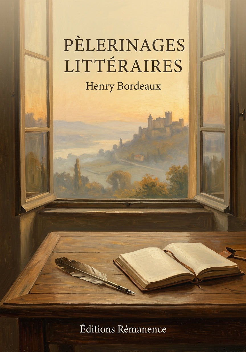 Livre Pèlerinages Littéraires par Henry Bordeaux - Couverture - Editions Remanence