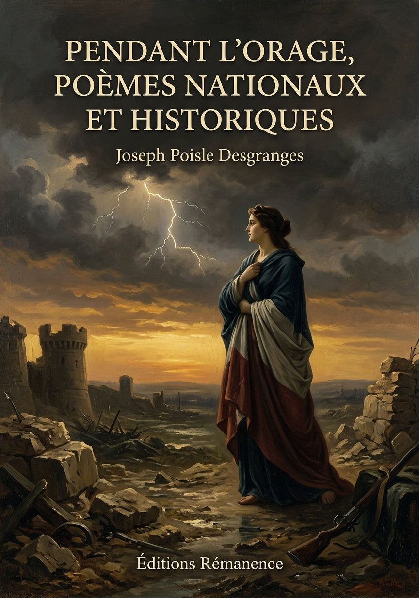 Livre Pendant l’orage, poèmes nationaux et historiques par Joseph Poisle Desgranges - Couverture - Editions Remanence