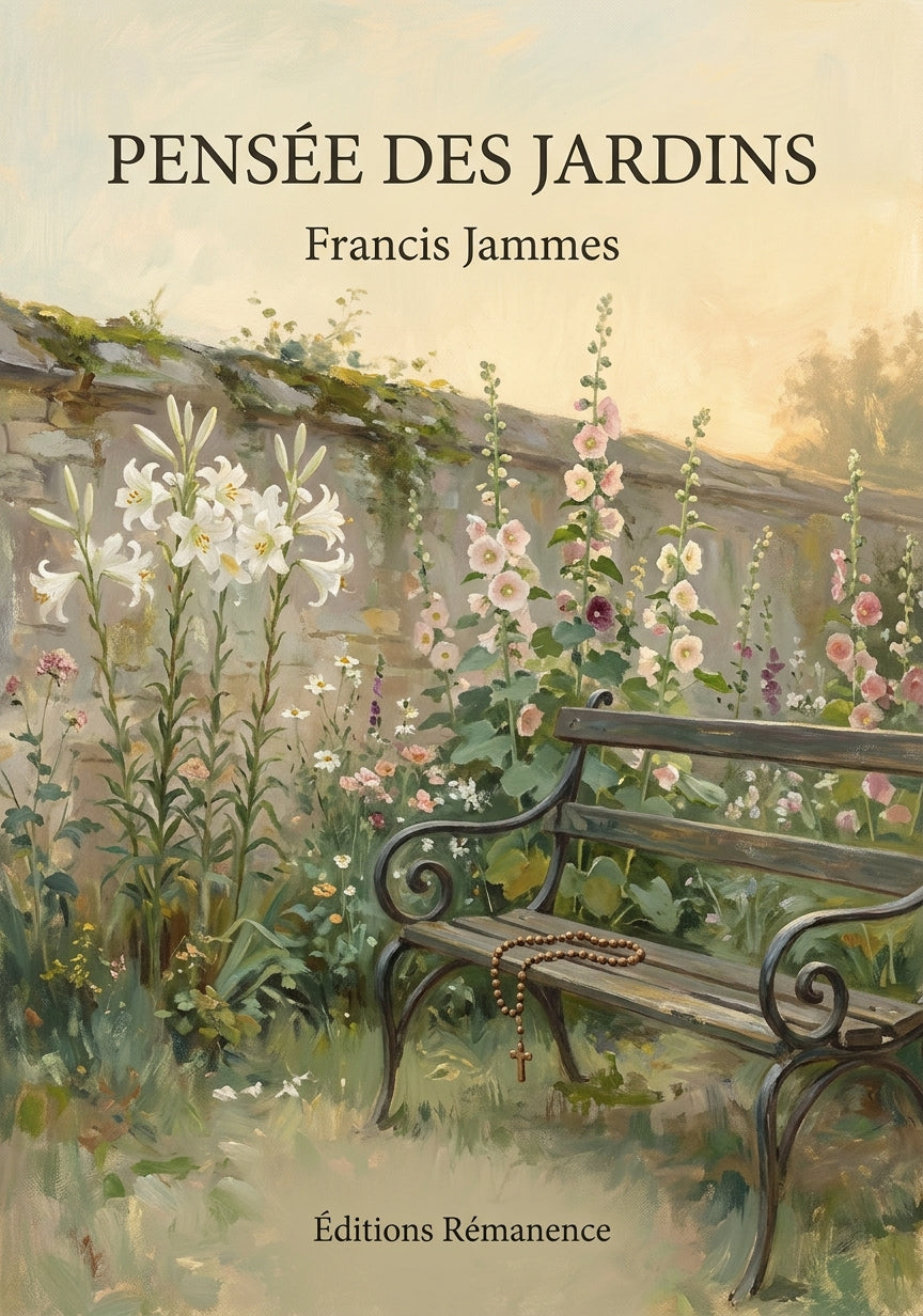 Livre Pensée des jardins par Francis Jammes - Couverture - Editions Remanence