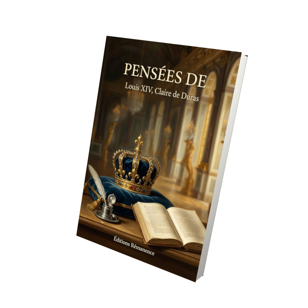 Livre Pensées de par Louis XIV, Claire de Duras - Vue 3D - Editions Remanence