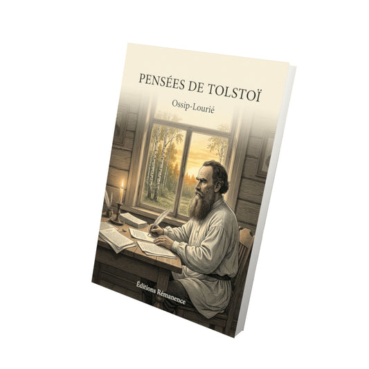 Livre Pensées de Tolstoï par Ossip-Lourié - Vue 3D - Editions Remanence
