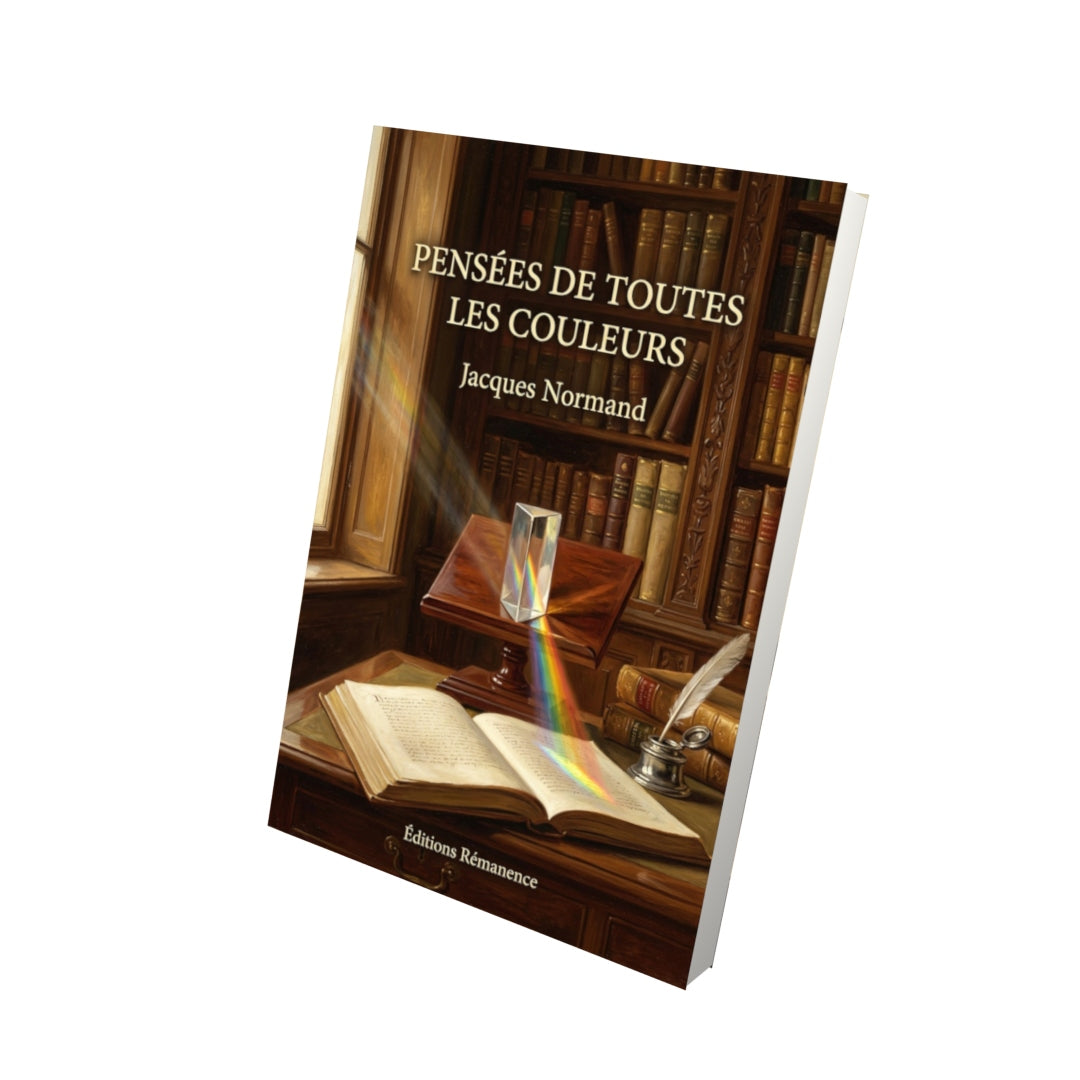Livre Pensées de toutes les couleurs par Jacques Normand - Vue 3D - Editions Remanence