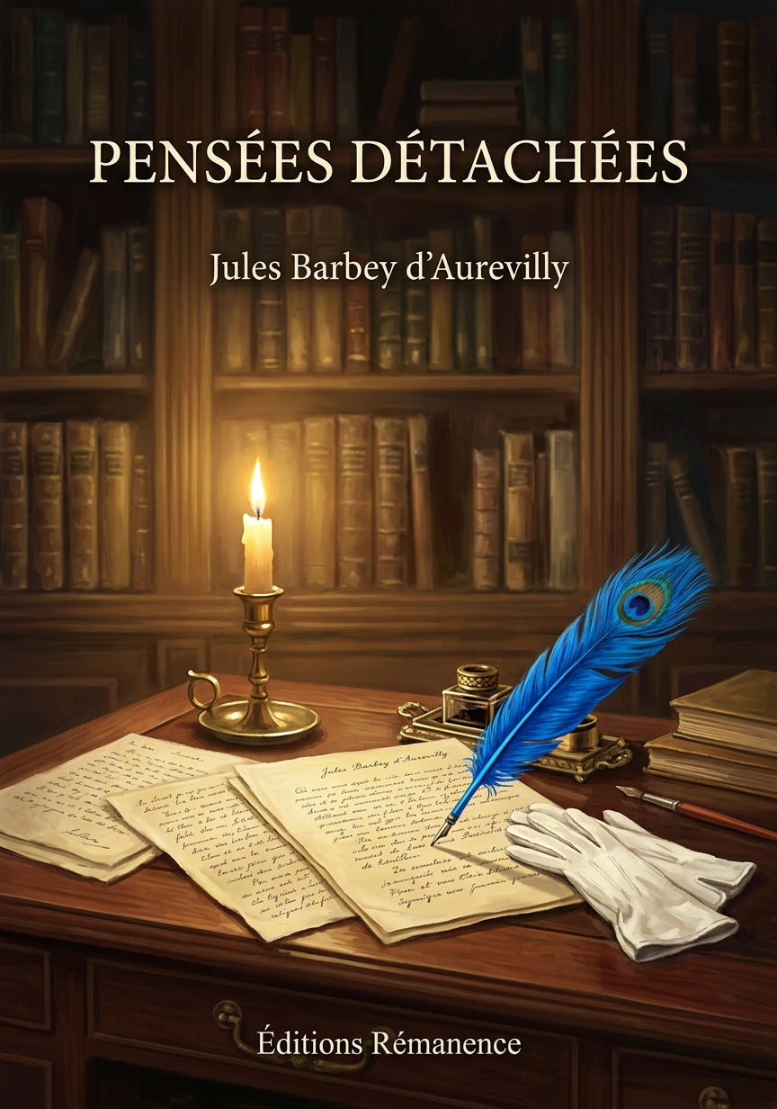 Livre Pensées détachées par Jules Barbey d’Aurevilly - Couverture - Editions Remanence