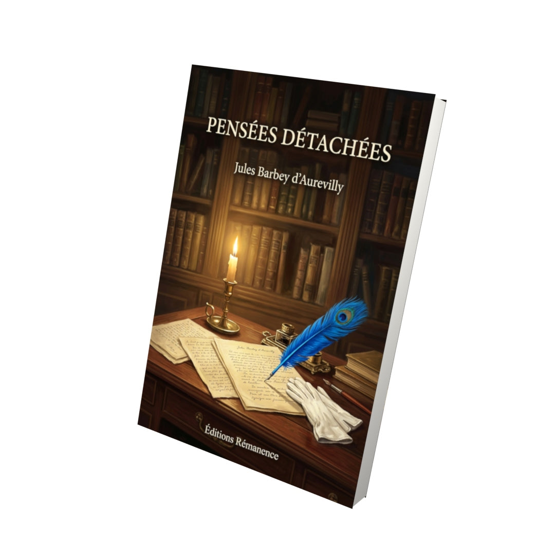 Livre Pensées détachées par Jules Barbey d’Aurevilly - Vue 3D - Editions Remanence
