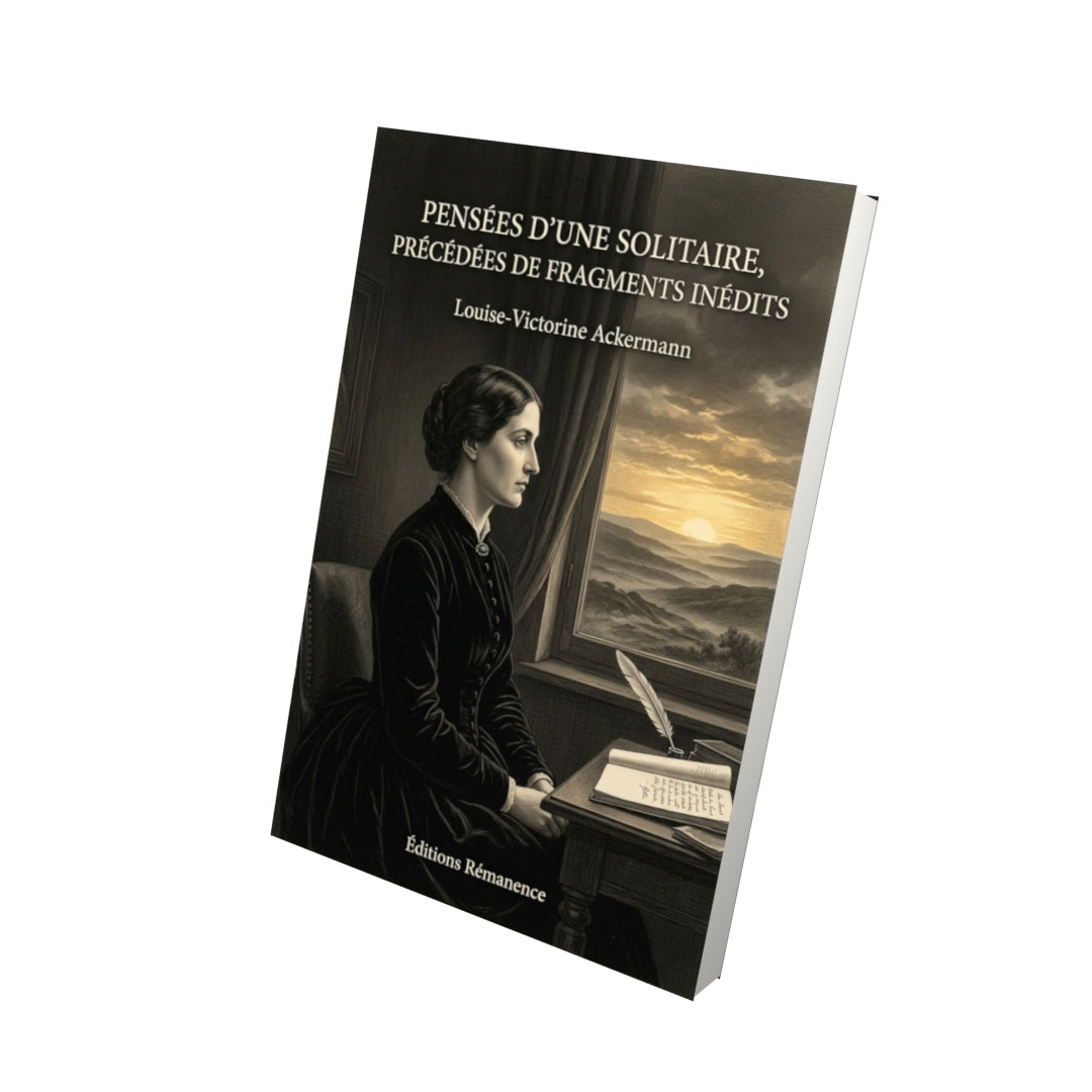 Livre Pensées d’une solitaire, précédées de fragments inédits par Louise-Victorine Ackermann - Vue 3D - Editions Remanence