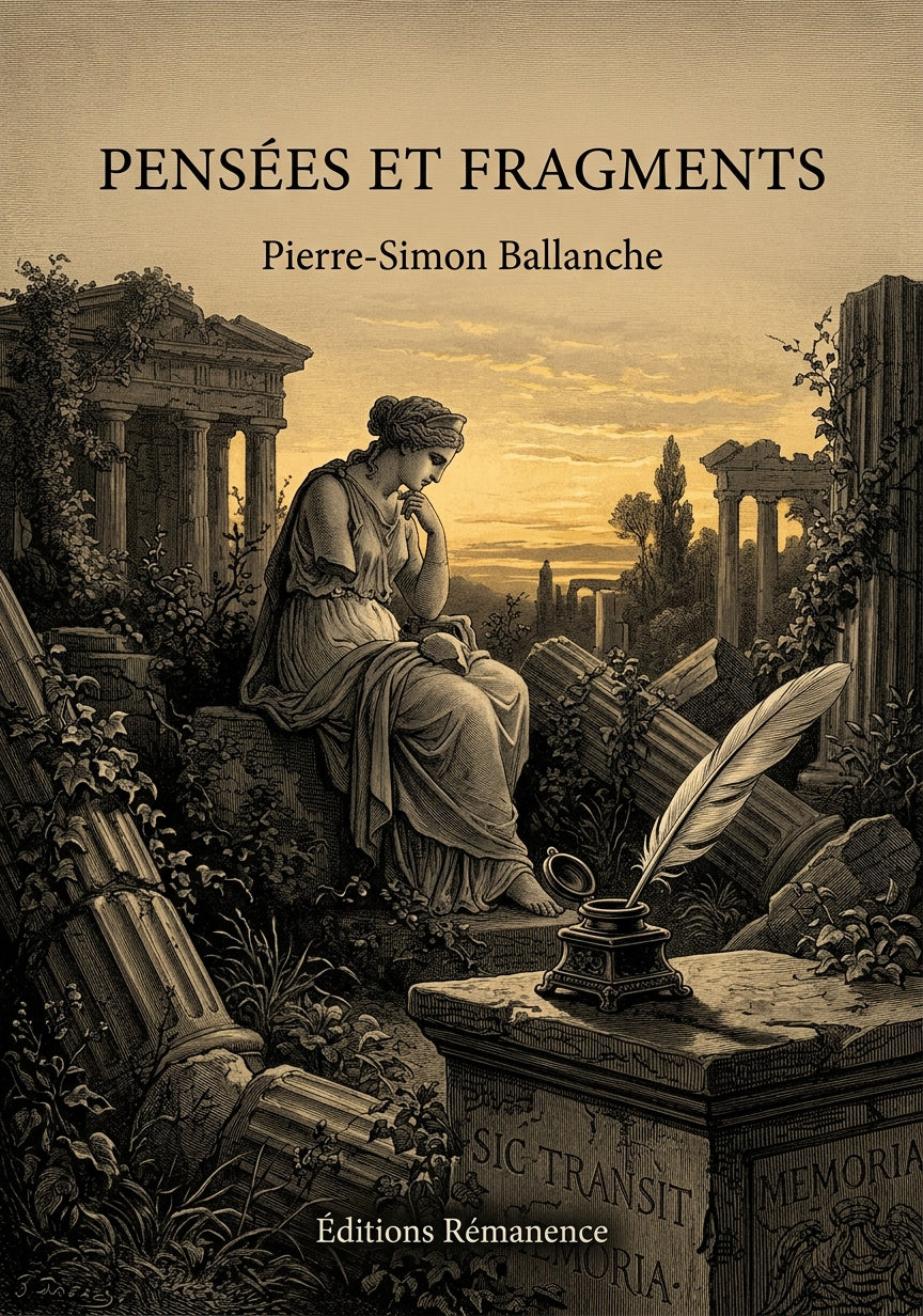 Livre Pensées et fragments par Ximénès Doudan - Couverture - Editions Remanence