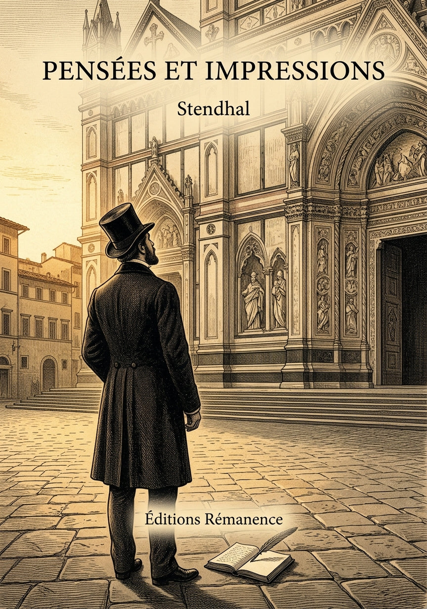 Livre Pensées et Impressions par Stendhal - Couverture - Editions Remanence