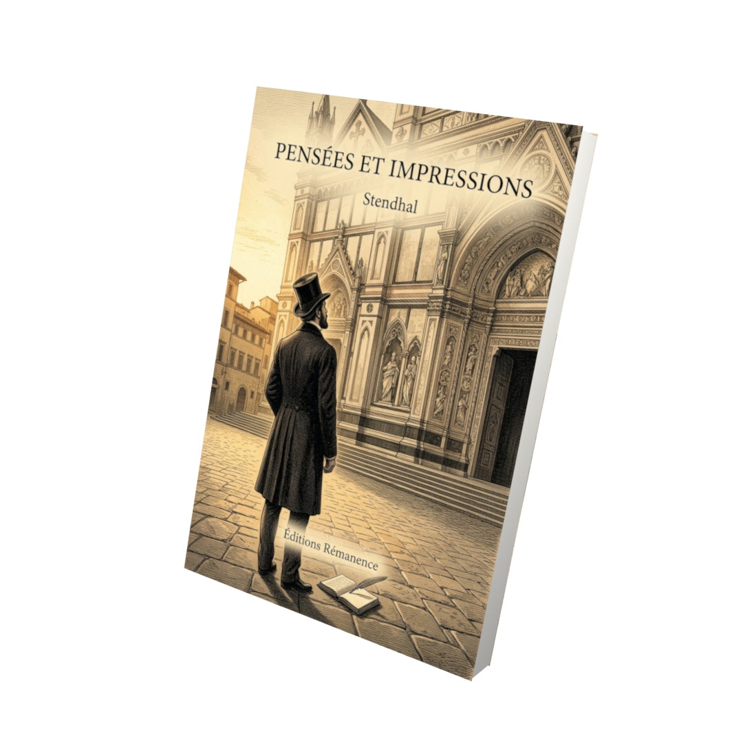 Livre Pensées et Impressions par Stendhal - Vue 3D - Editions Remanence