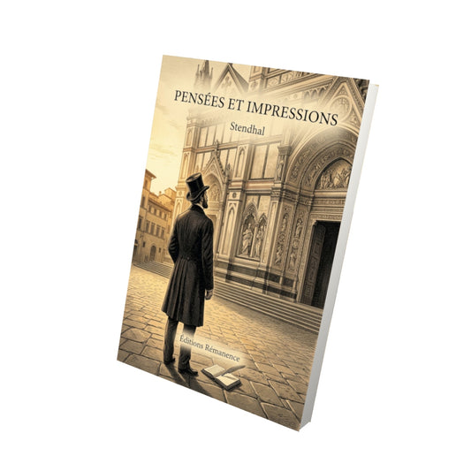 Livre Pensées et Impressions par Stendhal - Vue 3D - Editions Remanence