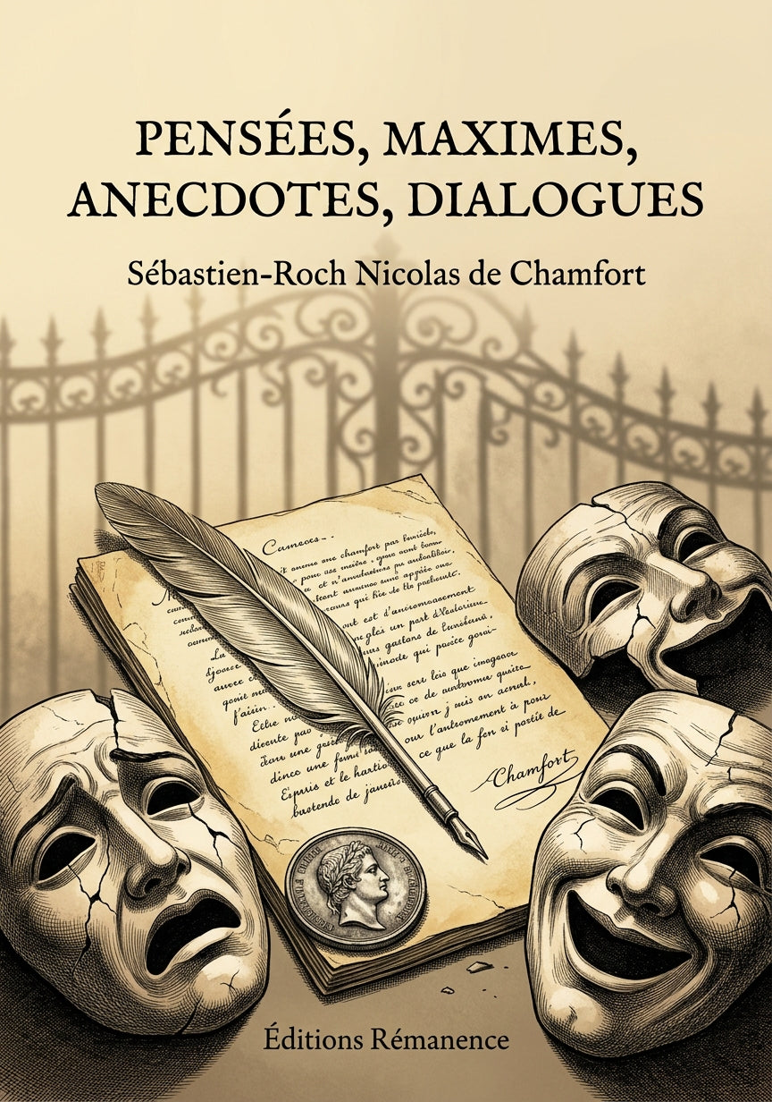 Livre Pensées, Maximes, Anecdotes, Dialogues par Sébastien-Roch Nicolas de Chamfort - Couverture - Editions Remanence