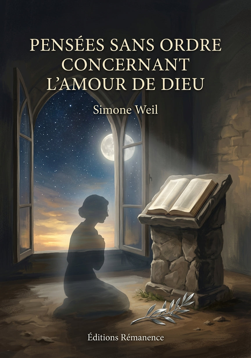 Livre Pensées sans ordre concernant l’amour de Dieu par Simone Weil - Couverture - Editions Remanence