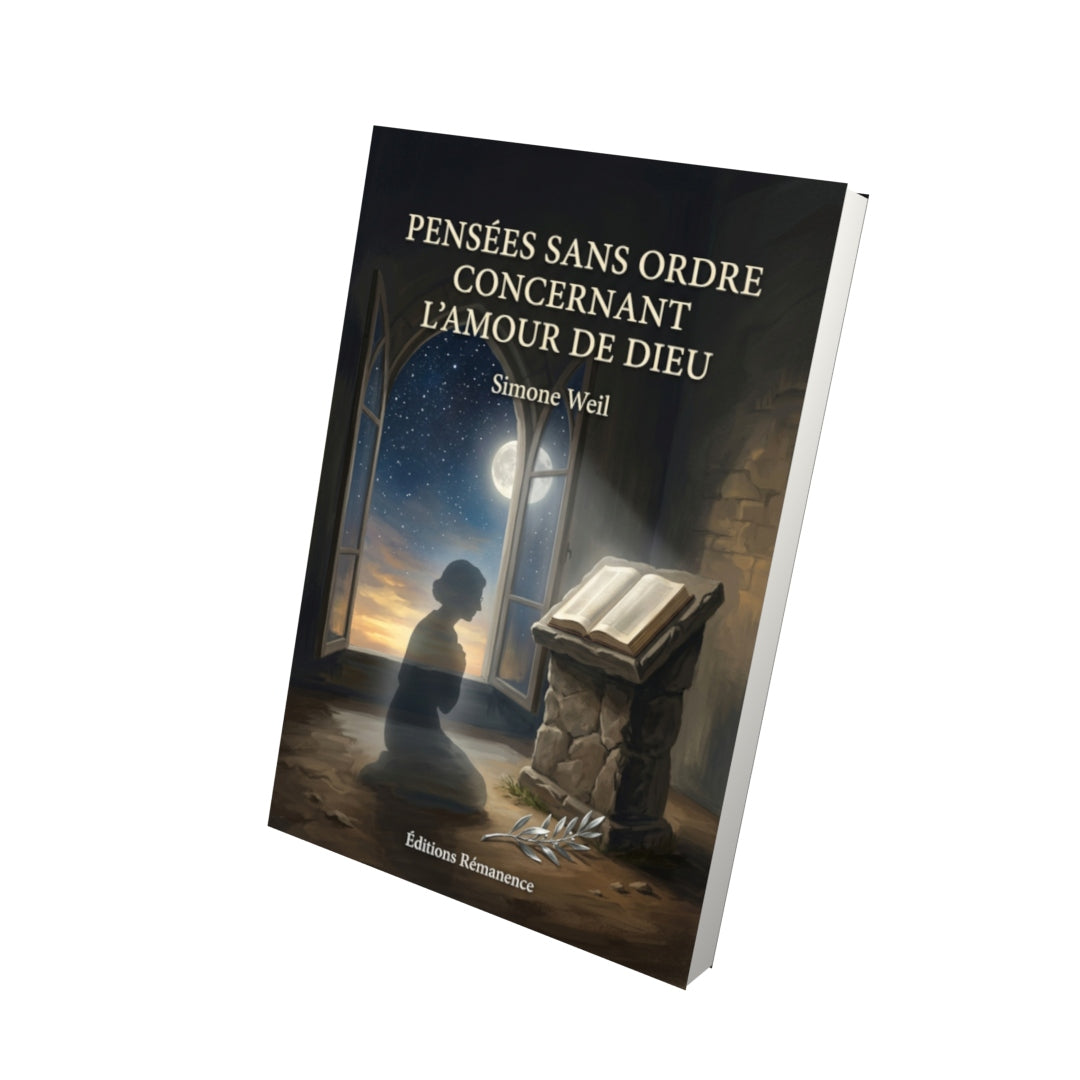 Livre Pensées sans ordre concernant l’amour de Dieu par Simone Weil - Vue 3D - Editions Remanence