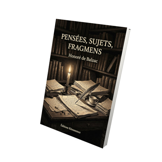 Livre Pensées, sujets, fragmens par Honoré de Balzac - Vue 3D - Editions Remanence