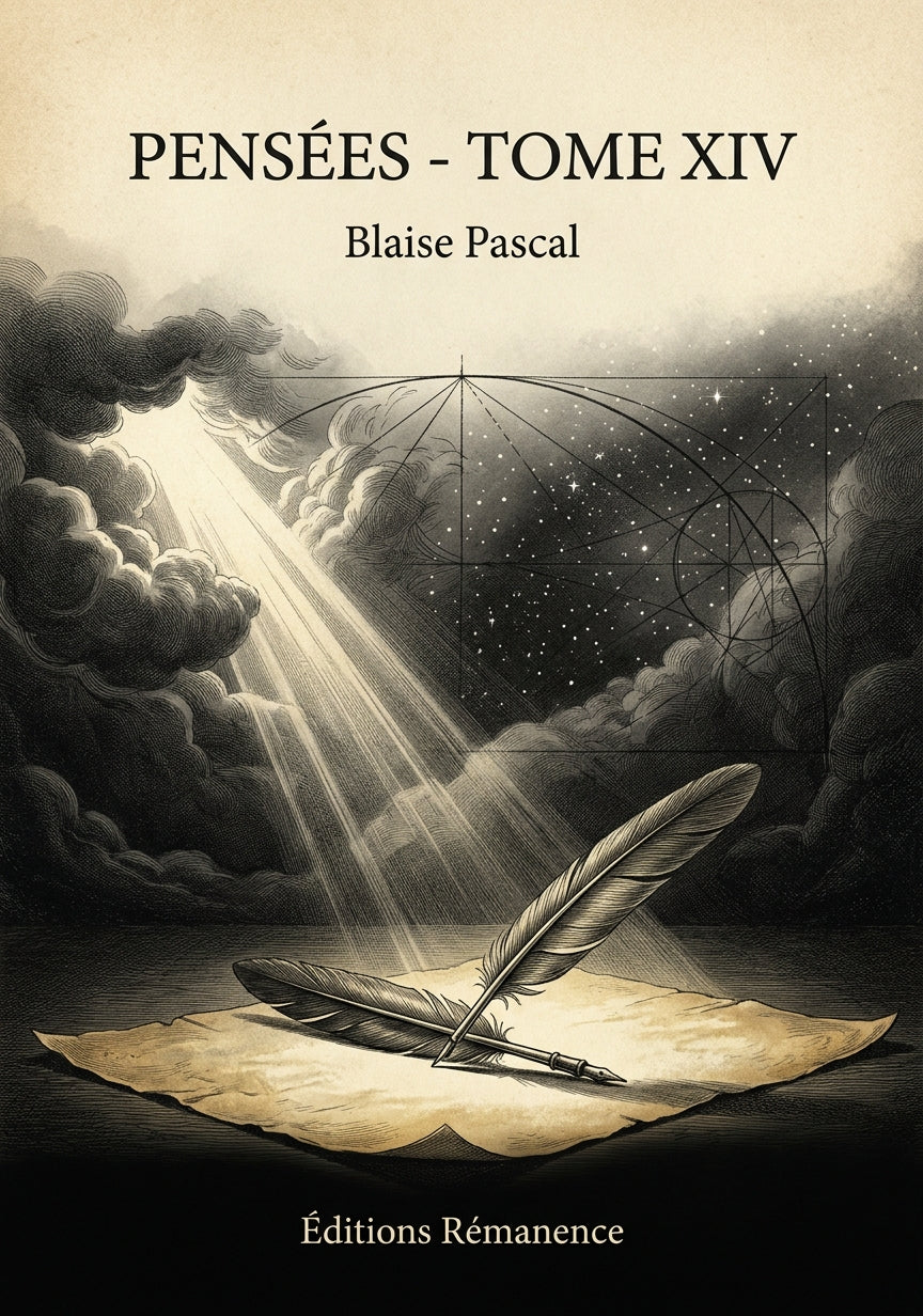 Livre Pensées - Tome XIV par Blaise Pascal - Couverture - Editions Remanence