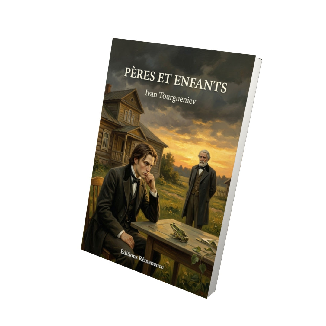 Livre Pères et Enfants par Ivan Tourgueniev - Vue 3D - Editions Remanence