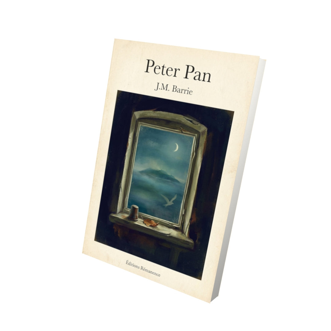 Livre Peter Pan – J.M. Barrie - Vue 3D - Editions Remanence